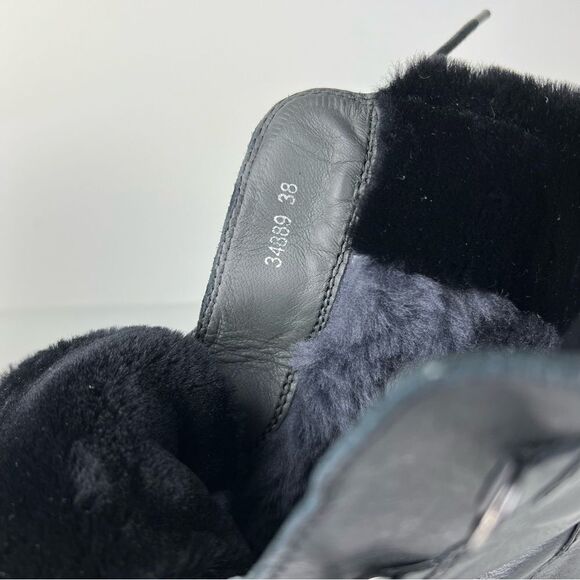 Black Ankle Boots with Fur Lining - Picture 8 of 11